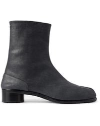 Maison Margiela - Tabi Split-Toe Textured-Leather Boots - Lyst