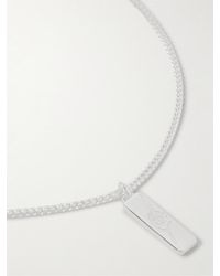 Gucci - Logo-engraved Sterling Silver Pendant Necklace - Lyst