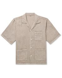 Aspesi - Camp-collar Linen Shirt - Lyst