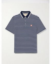 Valentino Garavani - Logo-appliquéd Striped Cotton-piqué Polo Shirt - Lyst