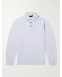 Thom Sweeney - Cashmere And Silk-Blend Polo Shirt - Lyst