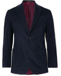 Richard James - Slim-fit Double-breasted Cotton-needlecord Suit Jacket - Lyst