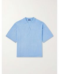 Blue Blue Japan - Knitted Polo Shirt - Lyst