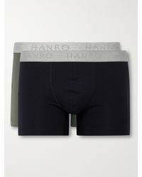 Hanro - Two-pack Stretch-cotton Boxer Briefs - Lyst