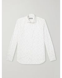 Canali - Striped Cotton-Poplin Shirt - Lyst