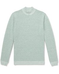 Peter Millar - Barlow Merino Wool, Linen And Cotton-Blend Half-Zip Sweater - Lyst