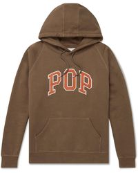 Pop Trading Co. - Arch Logo-appliquéd Cotton-jersey Hoodie - Lyst