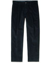 Doppiaa - Aantioco Tapered Pleated Stretch Cotton-corduroy Trousers - Lyst