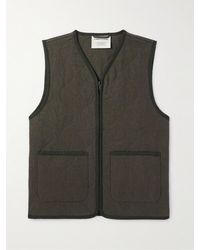 A Kind Of Guise - Bogdan Quilted Padded Stone-washed Linen Gilet - Lyst