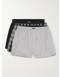 Calvin Klein - Three-pack Cotton-blend Boxer Shorts - Lyst