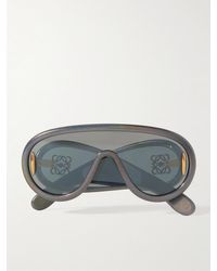 Loewe - Paula's Ibiza Wave Mask Oversized D-frame Glittered Acetate Sunglasses - Lyst