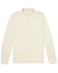 Brunello Cucinelli - Grandad-collar Linen Shirt - Lyst