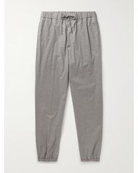 Moncler - Tapered Stretch-Cotton Trousers - Lyst