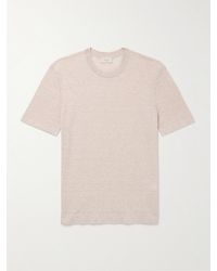 Altea - Linen And Cotton-blend Jersey T-shirt - Lyst