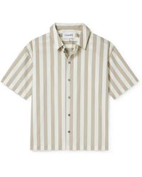 FRAME - Striped Cotton-poplin Shirt - Lyst