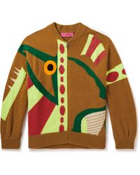 The Elder Statesman - Sealife Jacquard-knit Cashmere Zip-up Sweater - Lyst