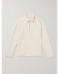 Orlebar Brown - Oglio Emroidered Cotton-Canvas Half-Zip Jacket - Lyst