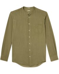 Massimo Alba - Noto2 Slim-fit Grandad-collar Cotton-corduroy Shirt - Lyst