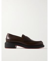Christian Louboutin - Urbino Moc Leather Penny Loafers - Lyst