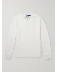 Polo Ralph Lauren - Cotton-moleskin Henley Sweatshirt - Lyst