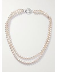 Hatton Labs - Collana in argento con perle Double - Lyst