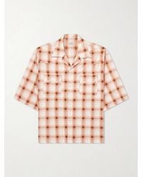 Kapital - Camp-Collar Checked Cotton Western Shirt - Lyst