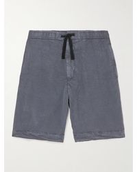 Officine Generale - Straight-leg Garment-dyed Lyocell-blend Drawstring Shorts - Lyst