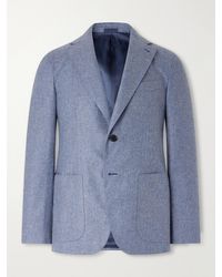 Caruso - Wool And Cashmere-Blend Flannel Suit Jacket - Lyst