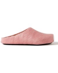 Marni - Fussbett Calf Hair Slippers - Lyst