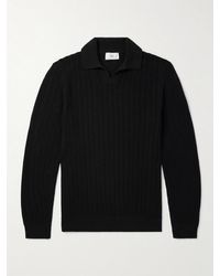 MR P. - Open-knit Wool Polo Shirt - Lyst