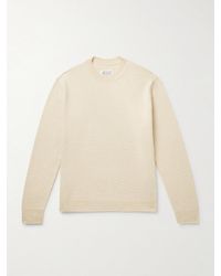 Maison Margiela - Brushed Wool And Cotton-Blend Sweater - Lyst