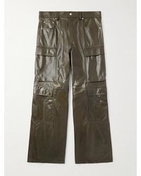 Rick Owens - Straight-Leg Leather Cargo Trousers - Lyst