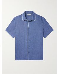 Loro Piana - Camp-Collar Slub Linen Shirt - Lyst