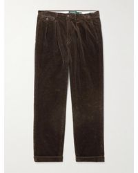 Polo Ralph Lauren - Polo Country Slim-Fit Straight-Leg Pleated Cotton-Corduroy Trousers - Lyst
