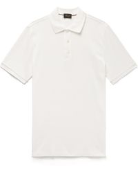 Brioni - Cotton-piqué Polo Shirt - Lyst