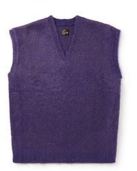 Needles - Oversized Mohair-Blend Sweater Vest - Lyst