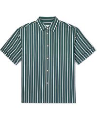 A Kind Of Guise - Elio Striped Textured-cotton Shirt - Lyst