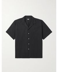 A.PRESSE - Convertible-Collar Silk And Cotton-Blend Twill Shirt - Lyst