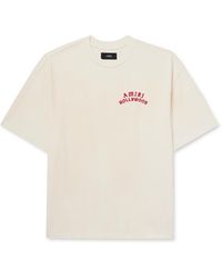 Amiri - Hollywood Logo-print Cotton-jersey T-shirt - Lyst