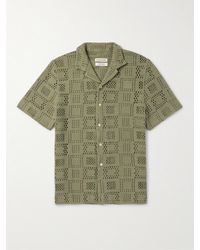 A Kind Of Guise - Gioia Camp-collar Crocheted Cotton Shirt - Lyst