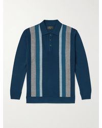 Beams Plus - Pullover aus Strick mit Streifen und Polokragen - Lyst