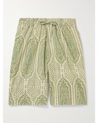 Kardo - Gerade geschnittene Shorts aus Baumwolle mit Print und Kordelzugbund - Lyst