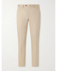 De Petrillo - Tapered Cotton-Twill Suit Trousers - Lyst