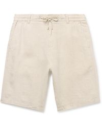 NN07 - Seb 1454 Straight-Leg Linen Drawstring Shorts - Lyst