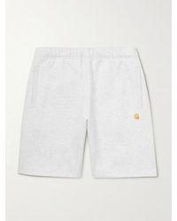 Carhartt - Chase Straight-leg Logo-embroidered Cotton-blend Jersey Shorts - Lyst