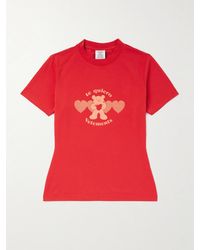 Vetements - Te Quiero schmal geschnittenes T-Shirt aus Stretch-Baumwoll-Jersey mit Logoprint - Lyst