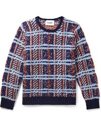 Corridor NYC - Checked Merino Wool-blend Sweater - Lyst