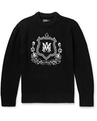 Amiri - Logo-Embroidered Wool Sweater - Lyst