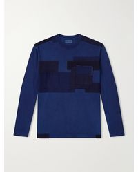 Blue Blue Japan - Nenrin Patchwork Cotton-Jersey T-Shirt - Lyst