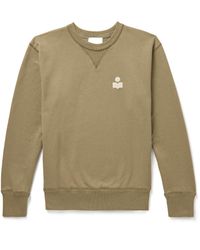 Isabel Marant - Mike Logo-flocked Cotton-blend Jersey Sweatshirt - Lyst